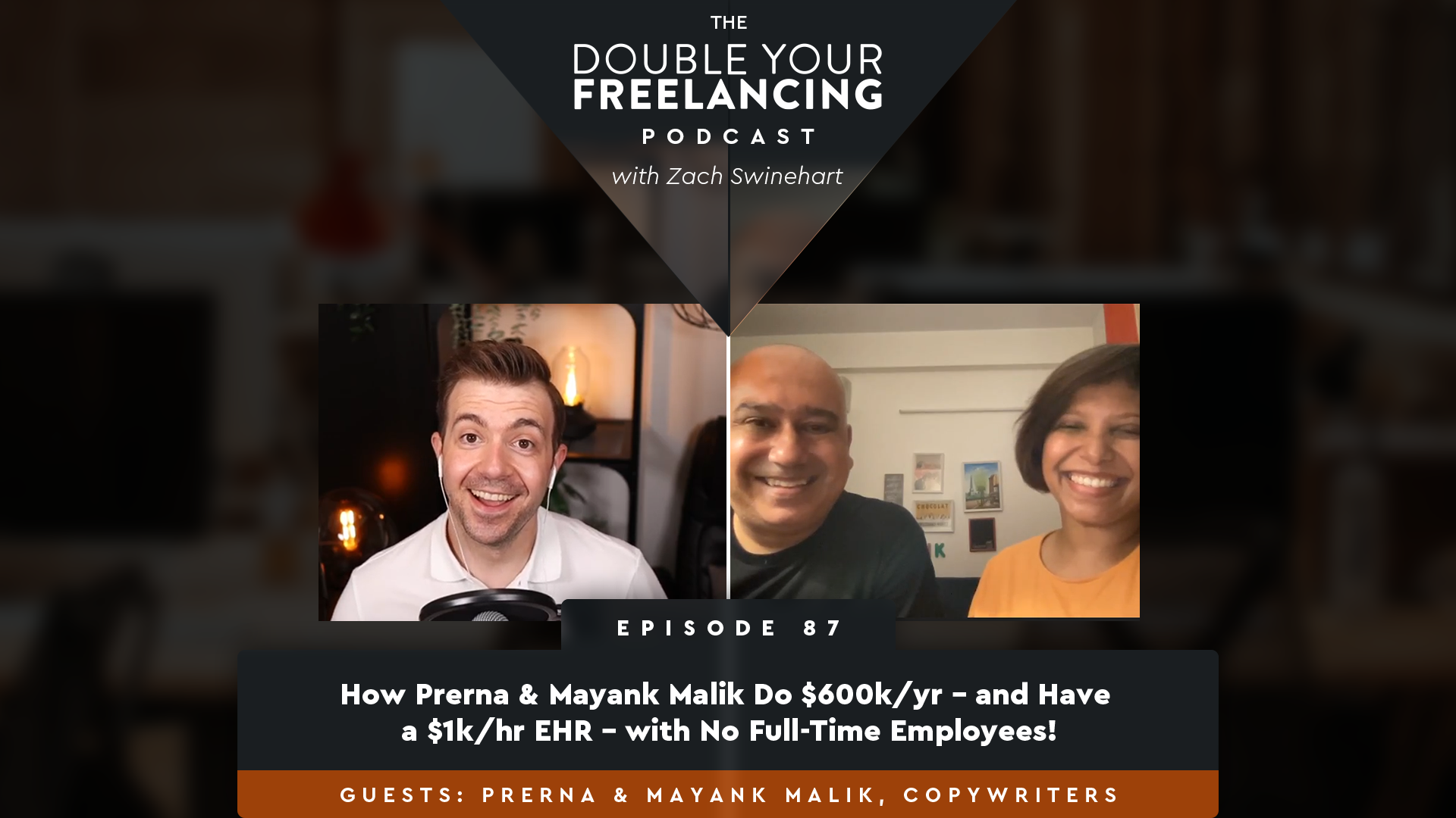 Episode 87: How Prerna & Mayank Malik Do $600k/yr – and Have a $1k/hr EHR – with No Full-Time Employees!